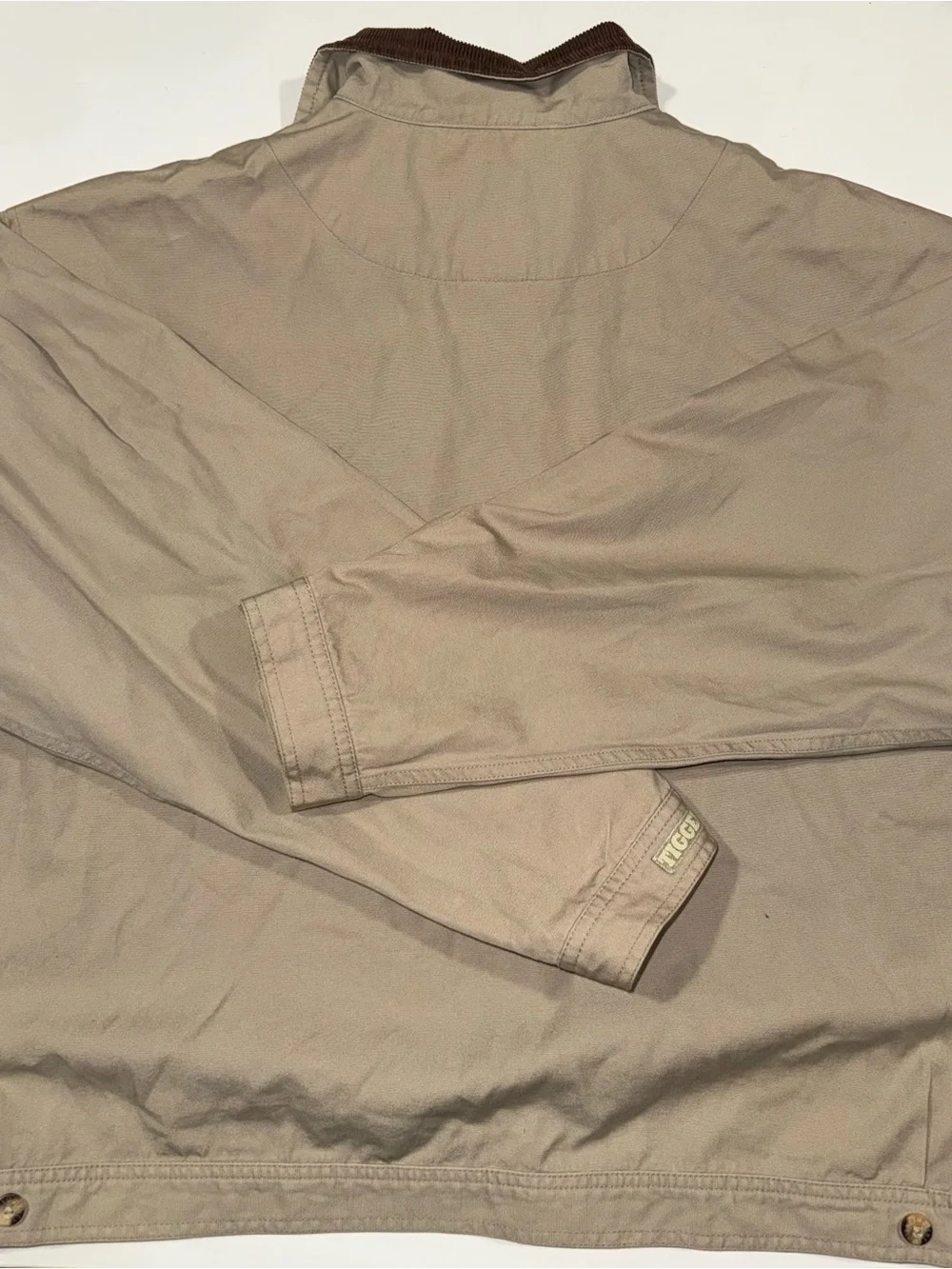 DISNEY VINTAGE PURE CHARACTER  Tan Canvas Work Jacket with Brown Corduroy Collar